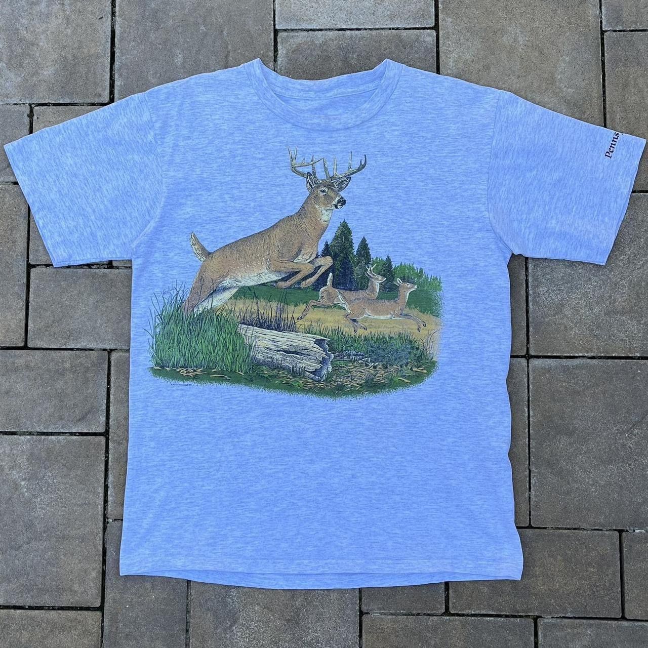 Vintage Vintage 90s Pennsylvania White Tail Deer Animal Tshirt Size US L / EU 52-54 / 3 - 1 Thumbnail