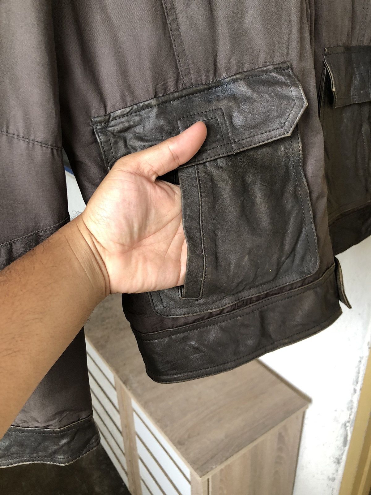 If Six Was Nine Carol Christian Poell Style ZIOSONGZIO Half Leather Jacket Size US M / EU 48-50 / 2 - 8 Thumbnail