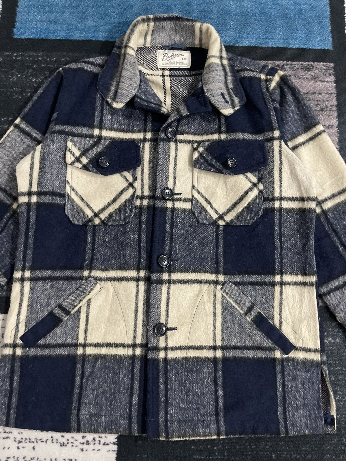 Vintage Vintage Bobson Button Plaid Wool Jacket Size US M / EU 48-50 / 2 - 5 Thumbnail