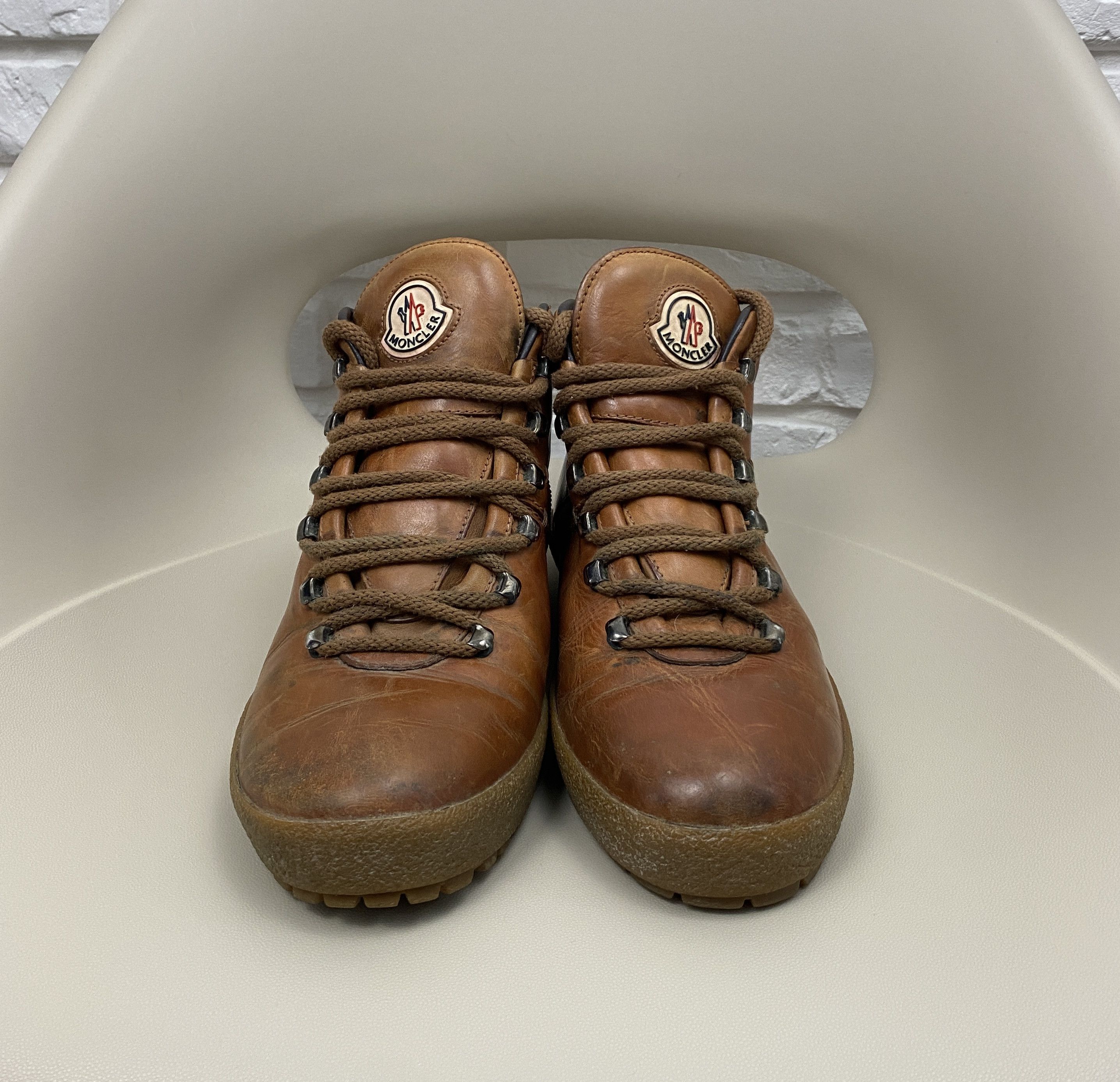 Moncler Moncler Full-Grain Leather Boots Brown Size 40 US 7 Size US 7 / EU 40 - 6 Thumbnail