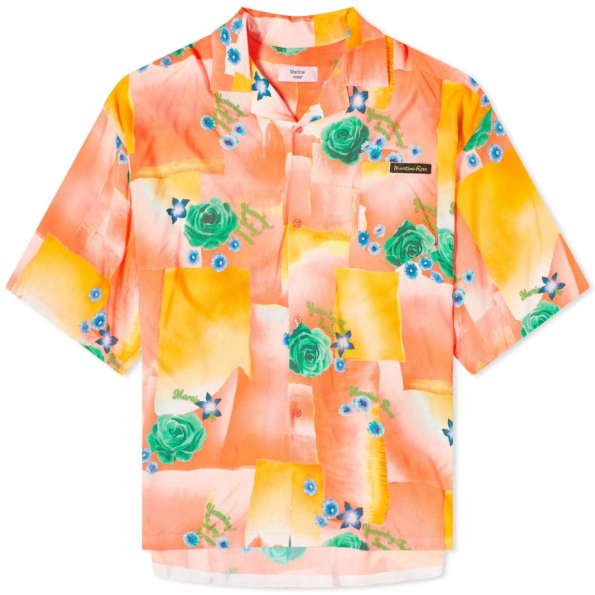 Today Floral Coral Boxy Hawaiian Shirt