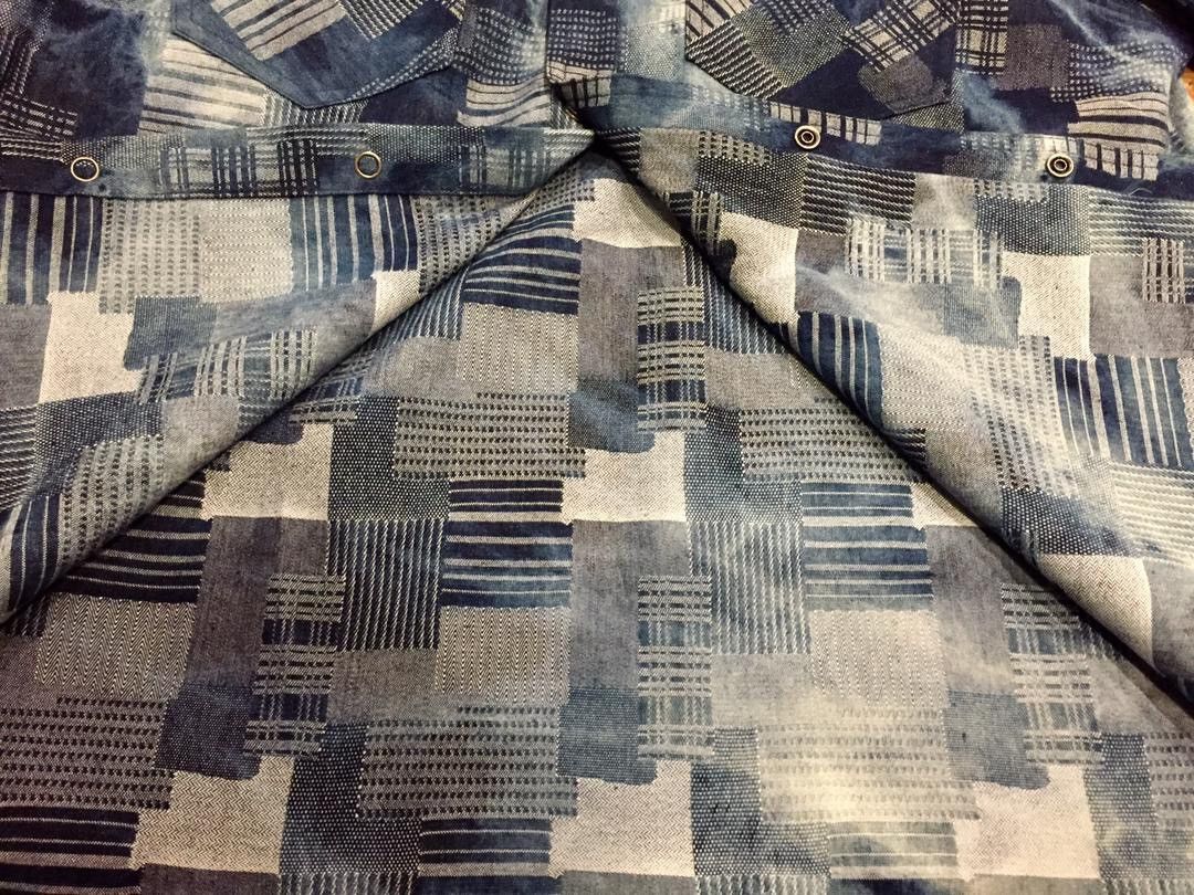 If Six Was Nine × Japanese Brand GROWTH BY GRAIL BORO SASHIKO JAPANESE JEANS SHIRT Size US M / EU 48-50 / 2 - 11 Thumbnail