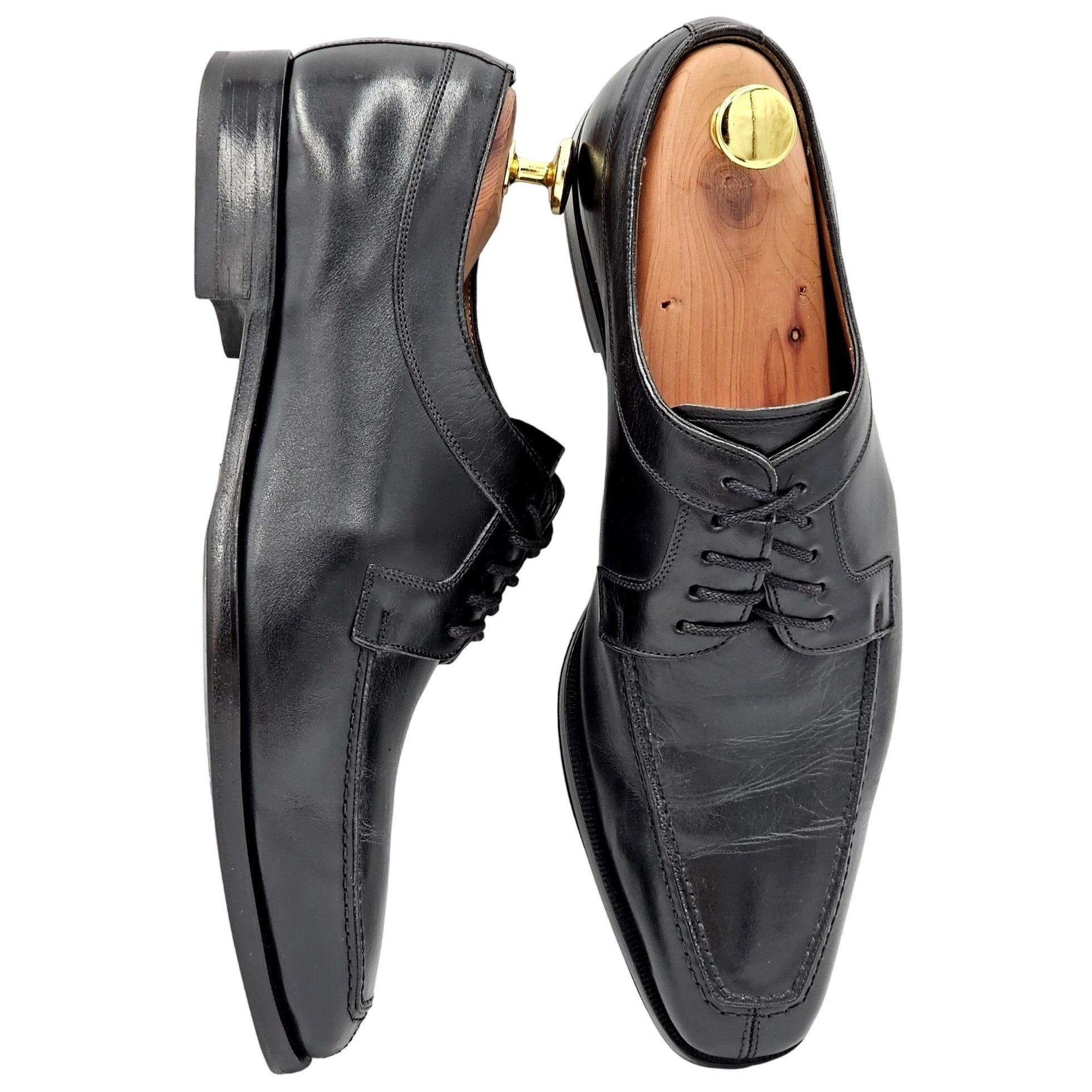 Mezlan Mezlan Spain Mens 8 Black Calfskin Leather Dress Shoes Derby Size US 8 / EU 41 - 10 Thumbnail