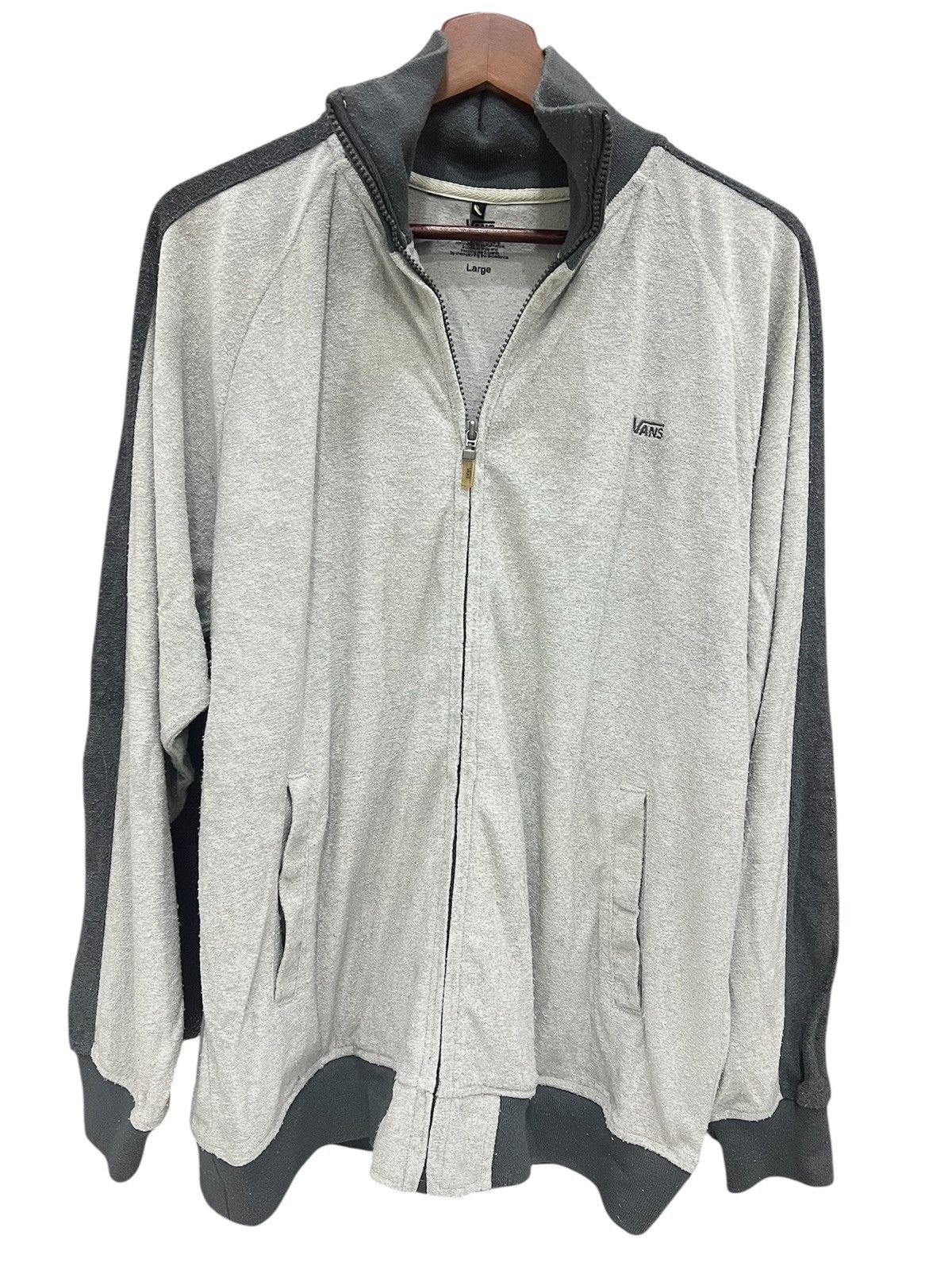 Japanese Brand Vans Zip Fullover Pullover Cotton Sweatshirt Track Jacket Size US L / EU 52-54 / 3 - 1 Thumbnail