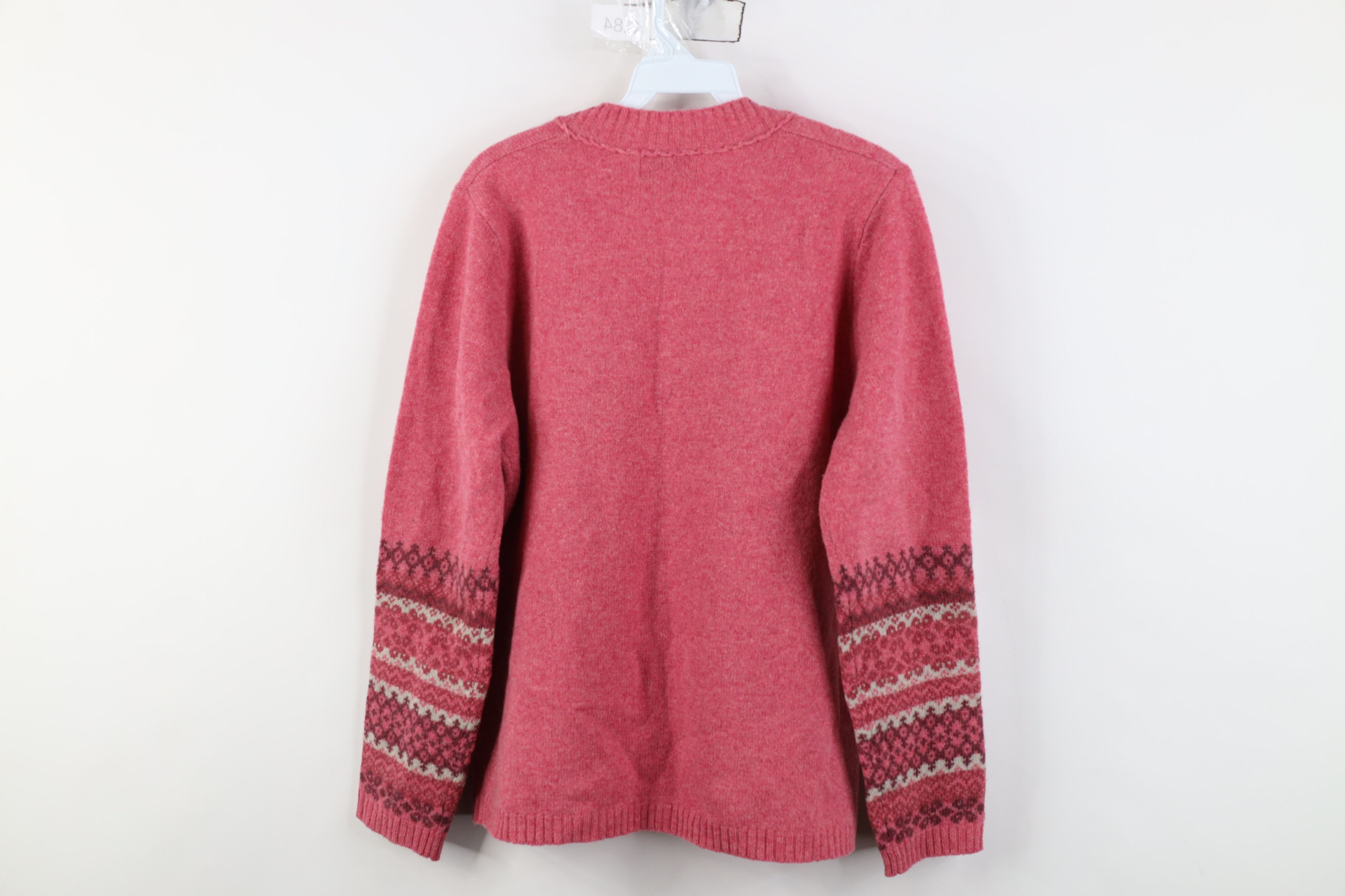 Woolrich Woolen Mills Vintage 90s Woolrich Lambswool Knit Fair Isle Sweater Pink Size L / US 10 / IT 46 - 10 Thumbnail