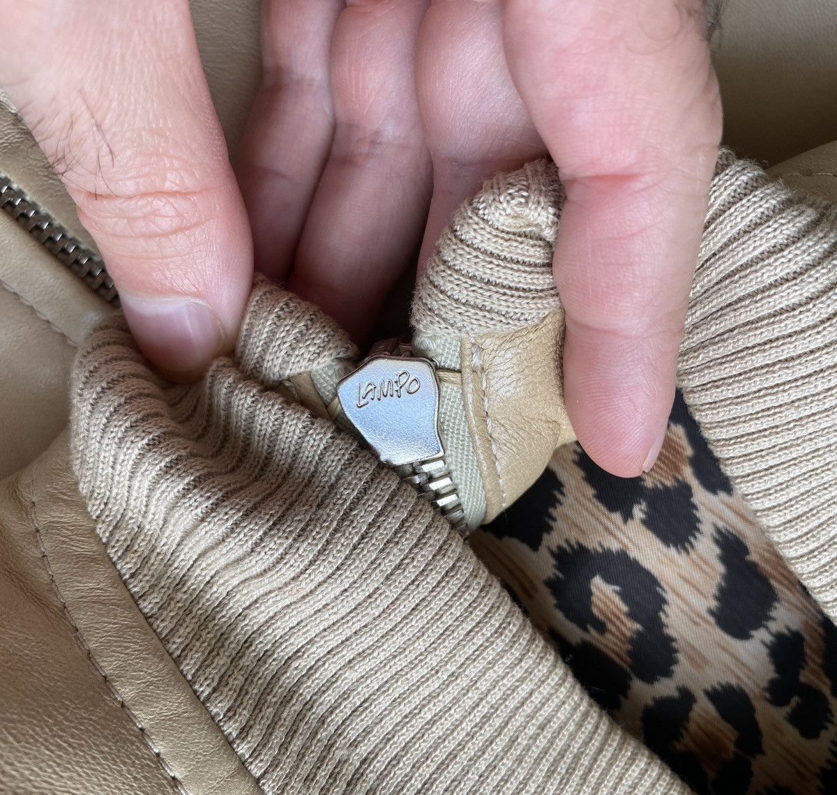 Dolce & Gabbana Dolce & Gabbana Beige Leather Bomber Jacket Size M / US 6-8 / IT 42-44 - 9 Thumbnail