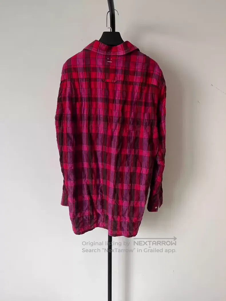 Acne Studios Acne Studios Smiley Icon Patchwork Plaid Shirt Long Sleeve Size US XXS / EU 40 - 2 Thumbnail