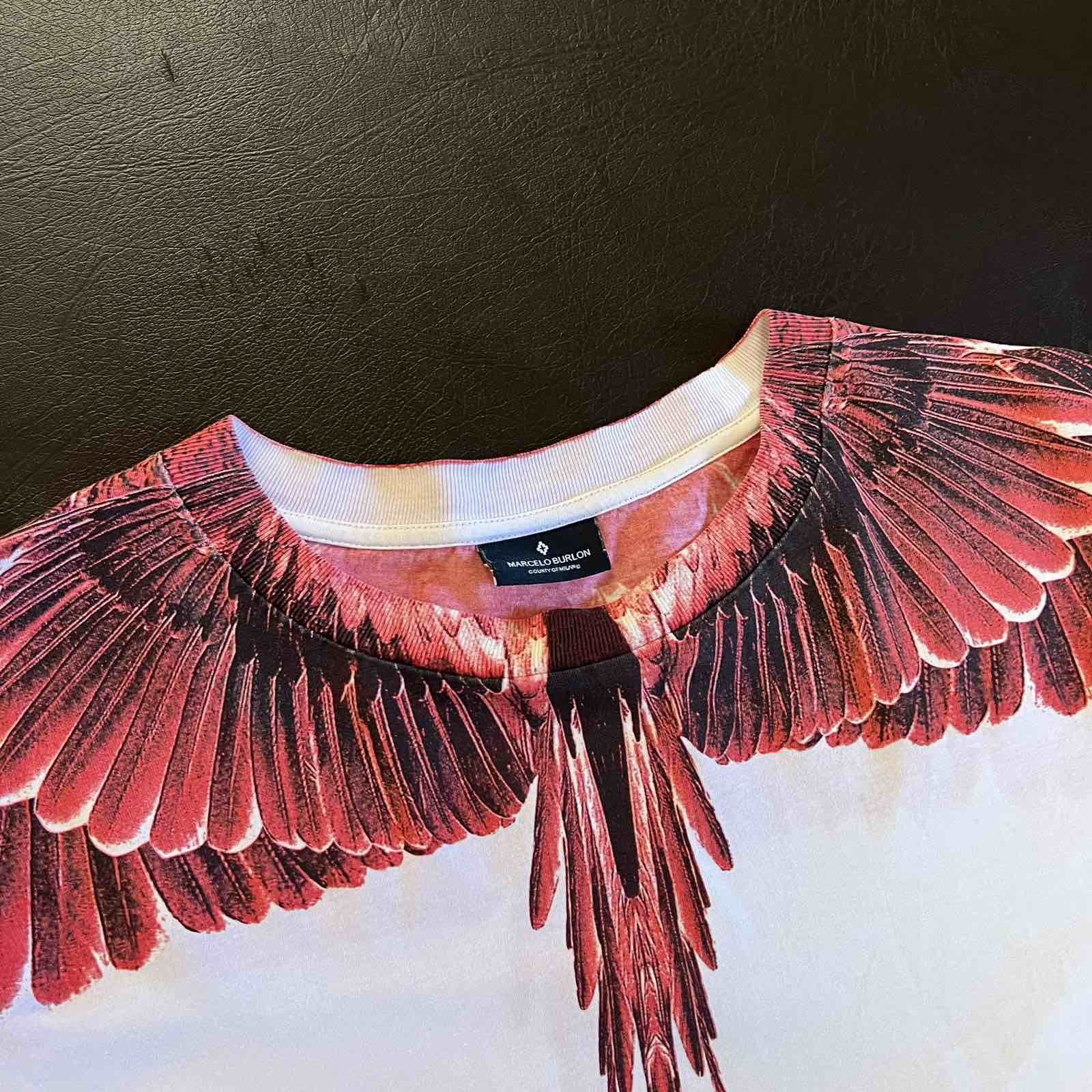 Marcelo Burlon Marcelo Burlon Bird Print Iconic T-shirt Sz S Size US S / EU 44-46 / 1 - 4 Thumbnail