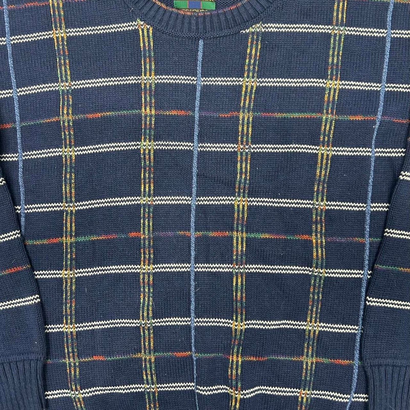 Alexander Julian Navy blue Alexander Julian Colours vintage knit sweater Size US M / EU 48-50 / 2 - 2 Thumbnail
