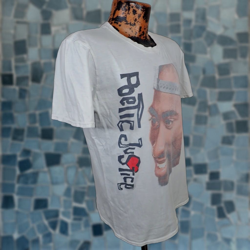 Vintage VINTAGE Rare Poetic Justice Adult Medium Tupac T-Shirt Mens WHITE Graphic Print 90s Hip Hop Tee Size US M / EU 48-50 / 2 - 1 Thumbnail