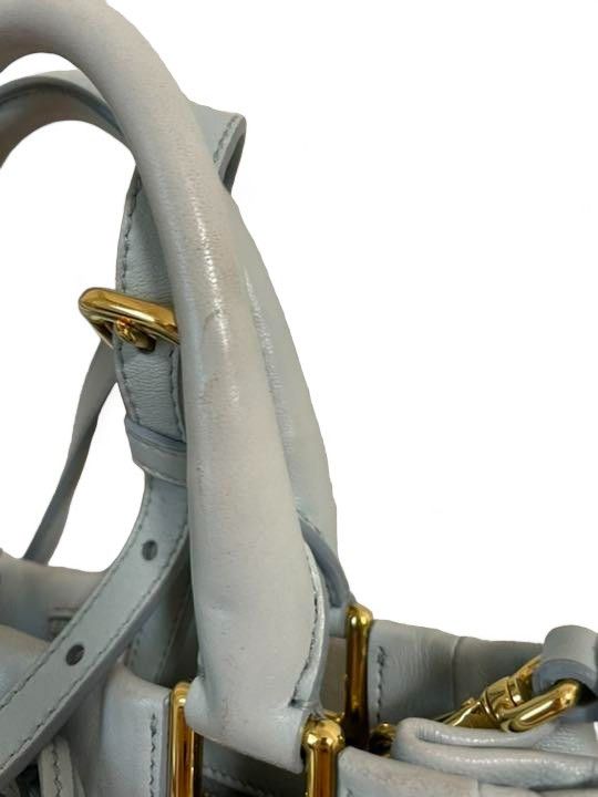 Prada Prada - Light Blue Deer Leather Handbag Shoulder Bag Size ONE SIZE - 6 Thumbnail