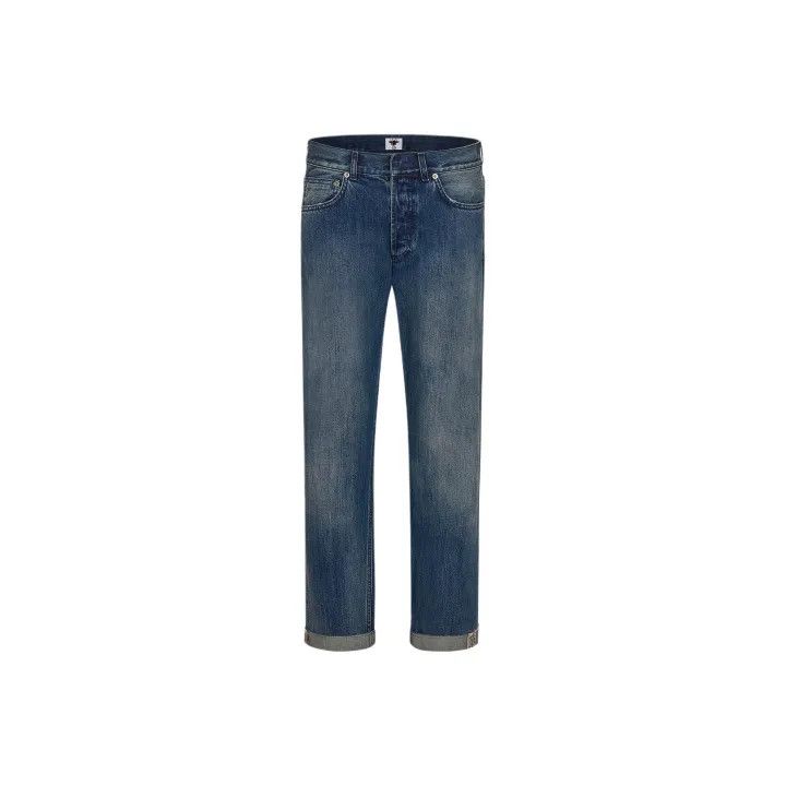 Dior Dior Women's Straight Denim Pants with Logo Detail 0079 Size 36" / US 14 / IT 50 - 1 Thumbnail