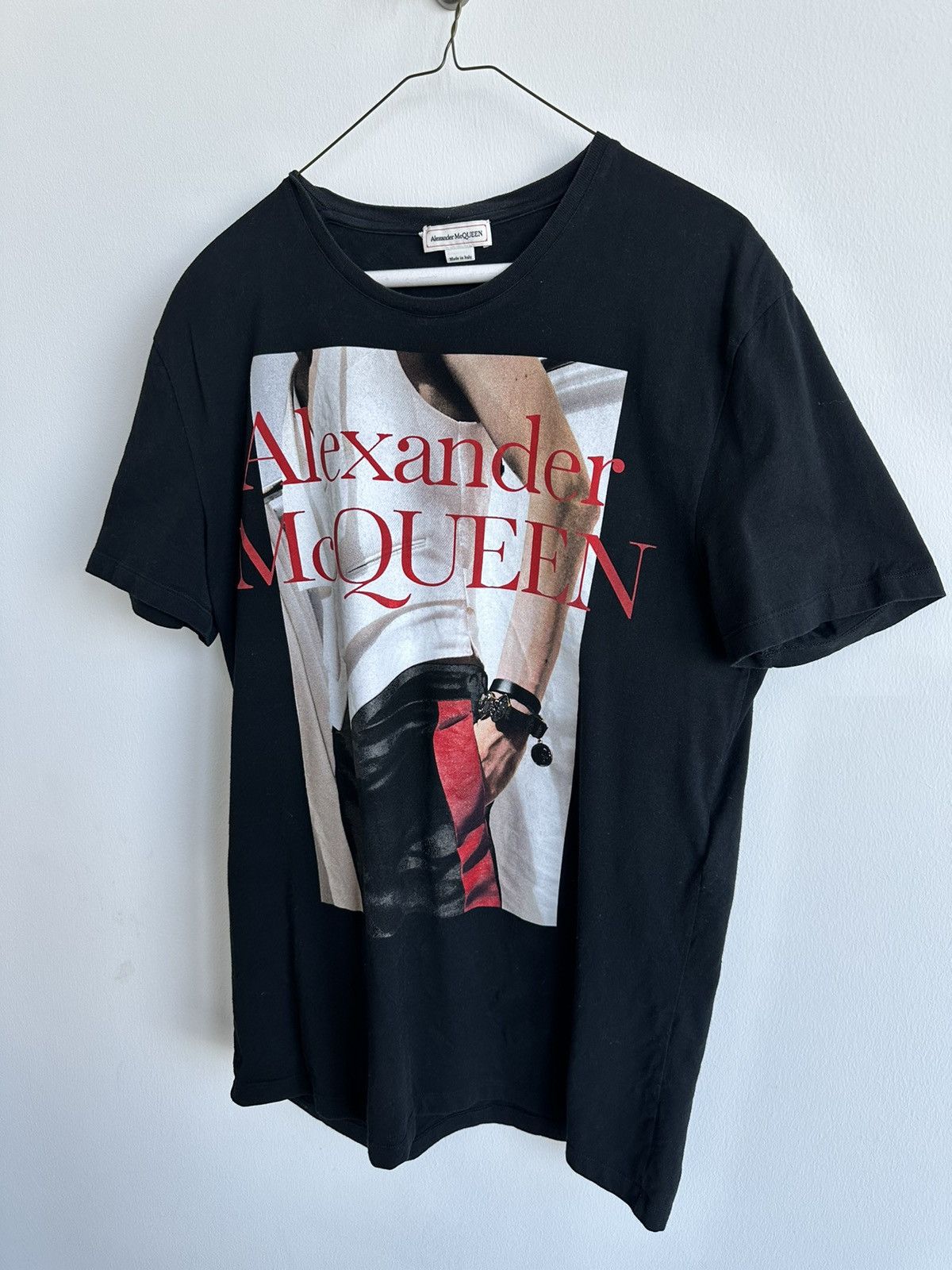 image of Authentic Alexander Mcqueen Graphic Tee in Black, Men's (Size XL)