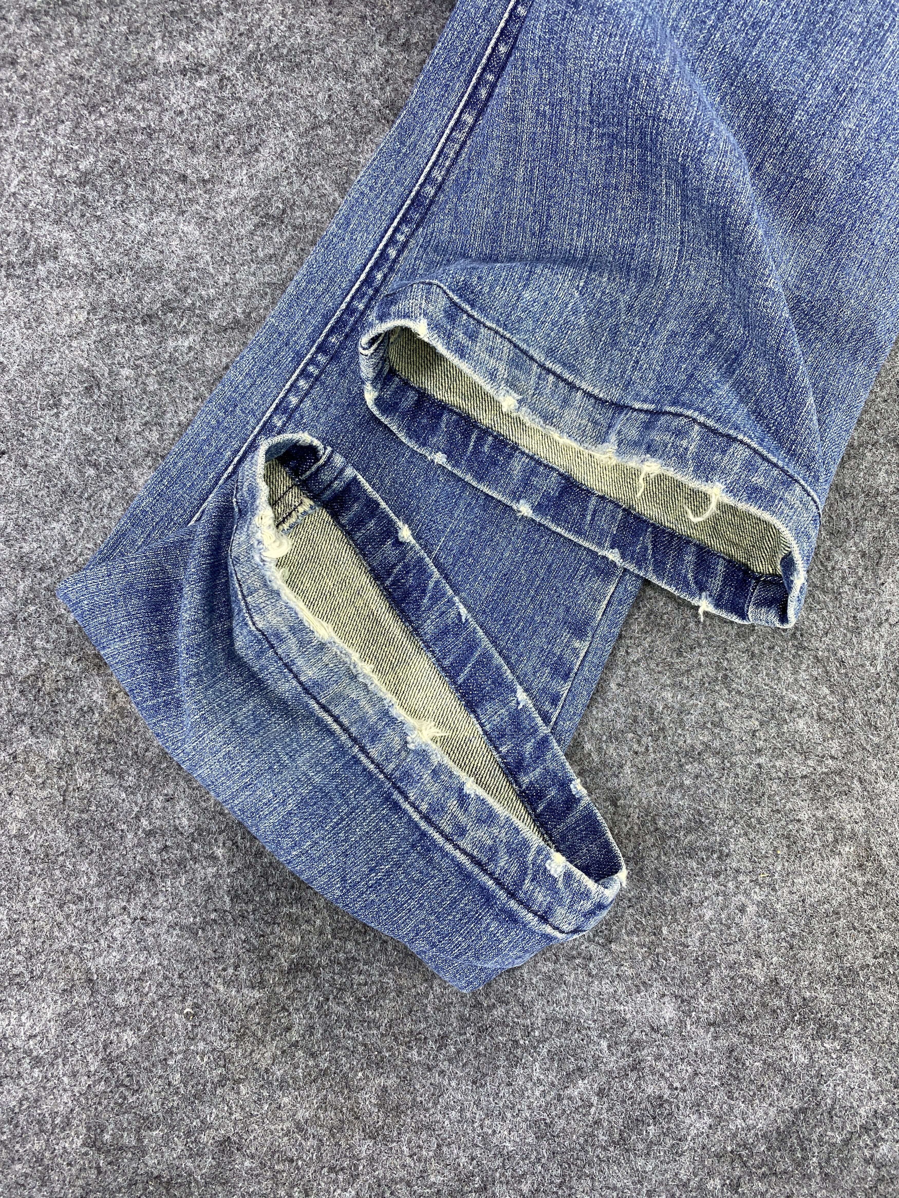Japanese Brand Japanese Brand Blue Wash Flare Jeans - J1055 Size 29" - 15 Thumbnail