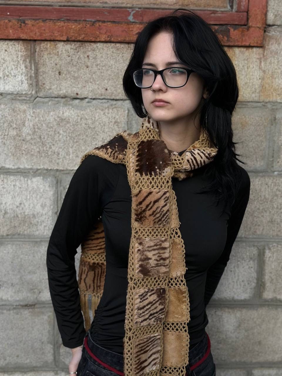 POST ARCHIVE FACTION (PAF) VTG Japanese Style Scarf 160 cm Hype Trend Archival 00s USA Size ONE SIZE - 4 Thumbnail