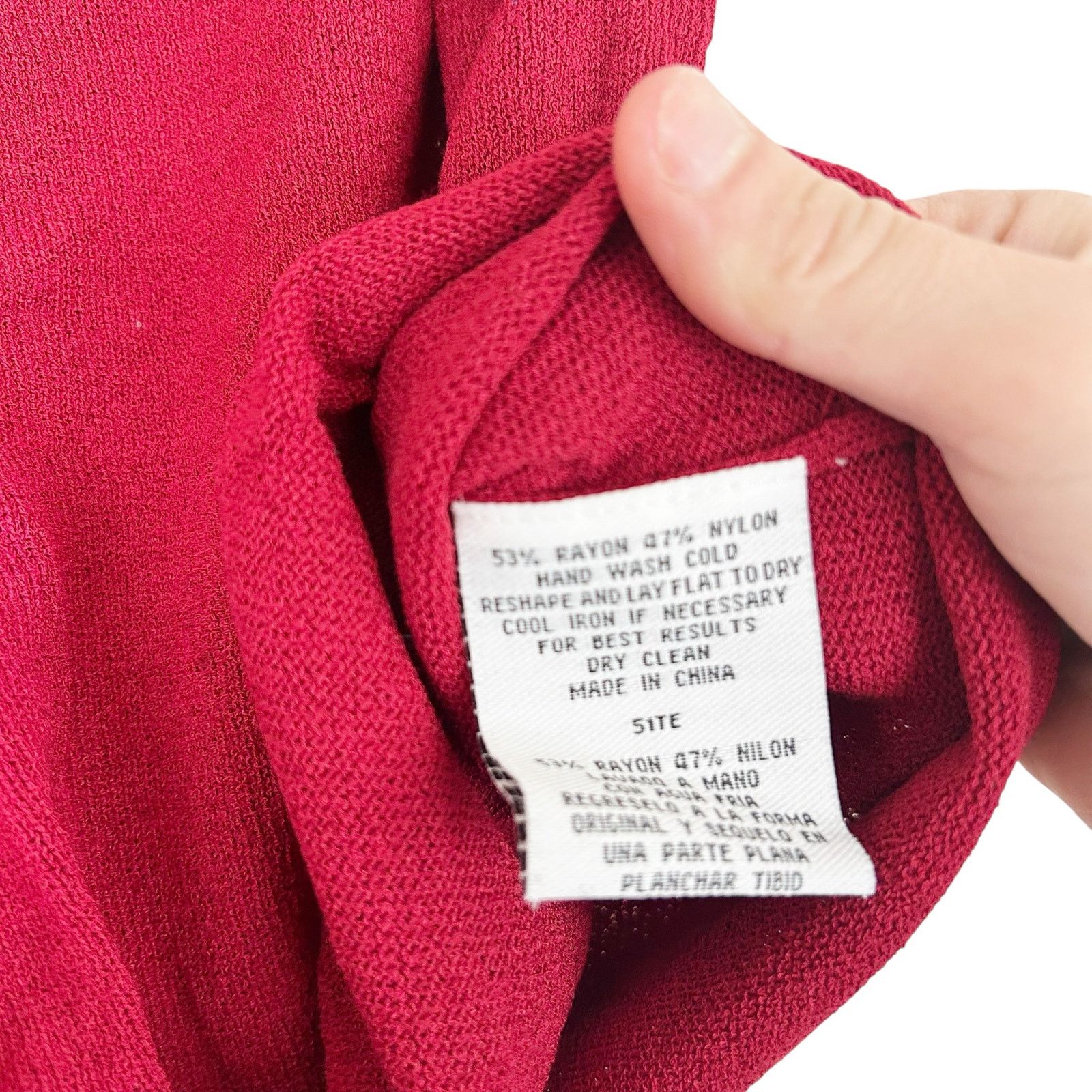 Eileen Fisher Eileen Fisher Red Knit Tank Top Sz L Size L / US 10 / IT 46 - 3 Thumbnail
