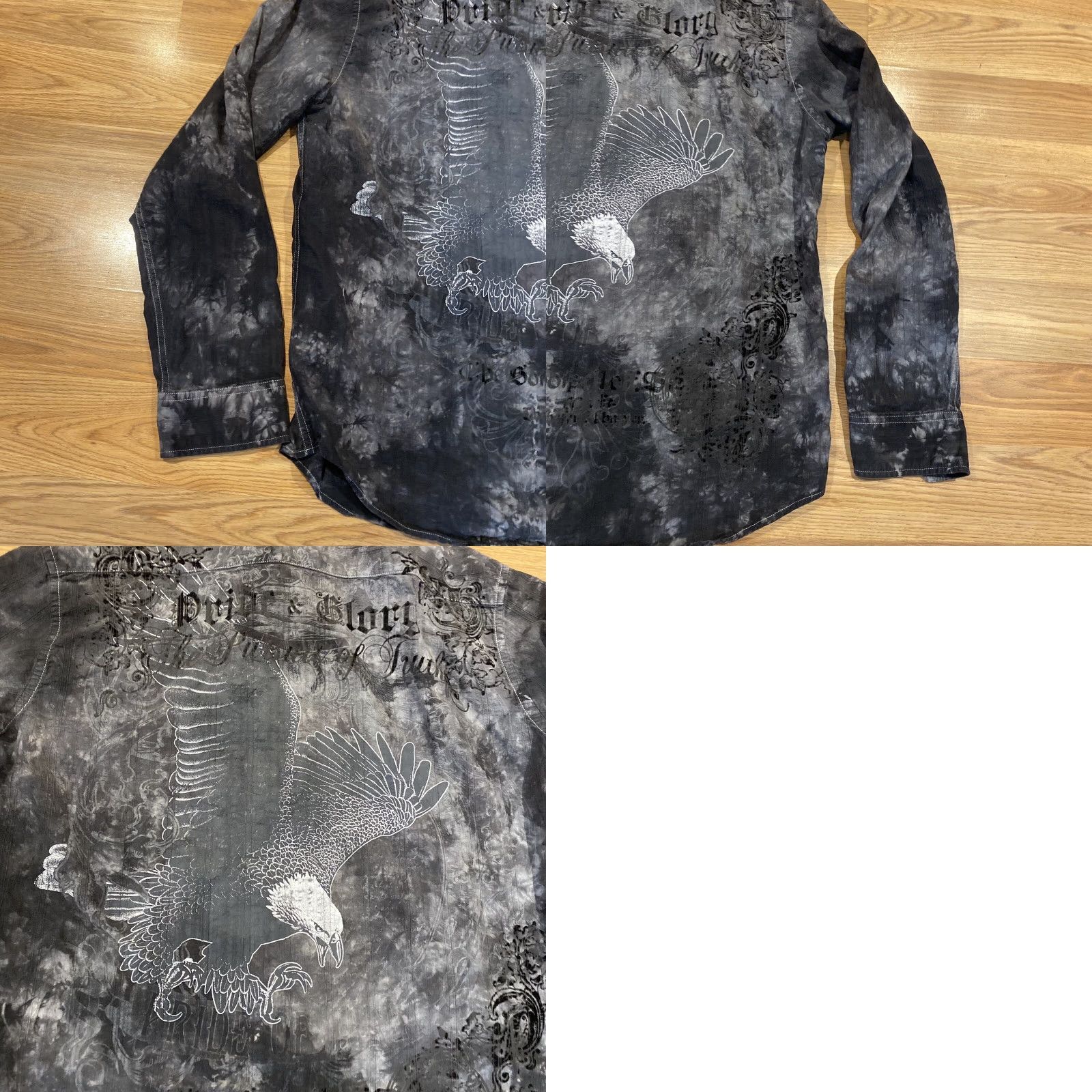 Affliction VINTAGE Helix Affliction Style Goth Punk Emo Shirt Men XL Black Graphic Print Long Sleeve Button-Up Mens XL Size US XL / EU 56 / 4 - 9 Thumbnail