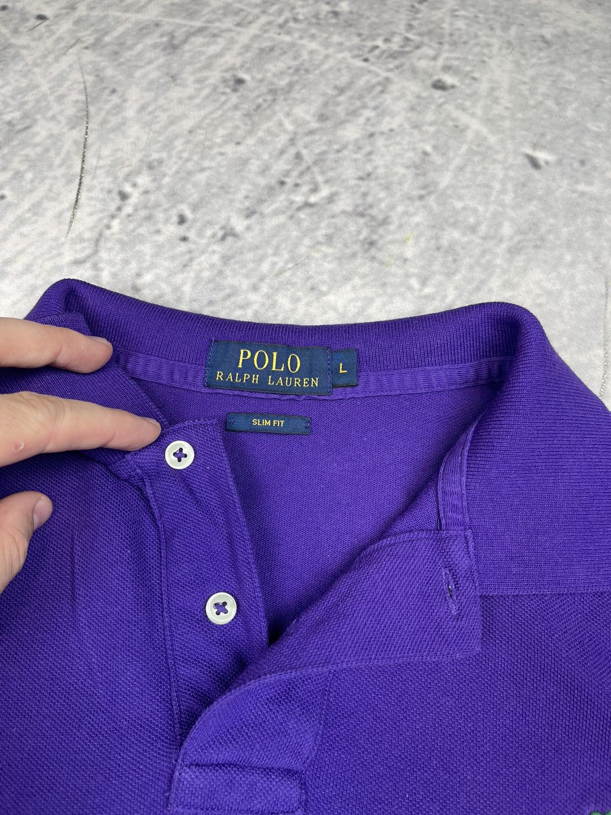 Polo Ralph Lauren × Vintage Vintage Polo Chief Keef awesome purple tee Size US L / EU 52-54 / 3 - 4 Thumbnail