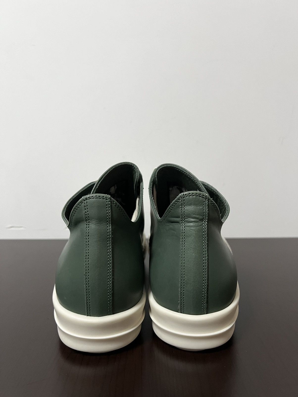 Rick Owens Rick Owens Teal Mainline Leather Low Ramones - Size 41 Size US 8 / EU 41 - 8 Thumbnail