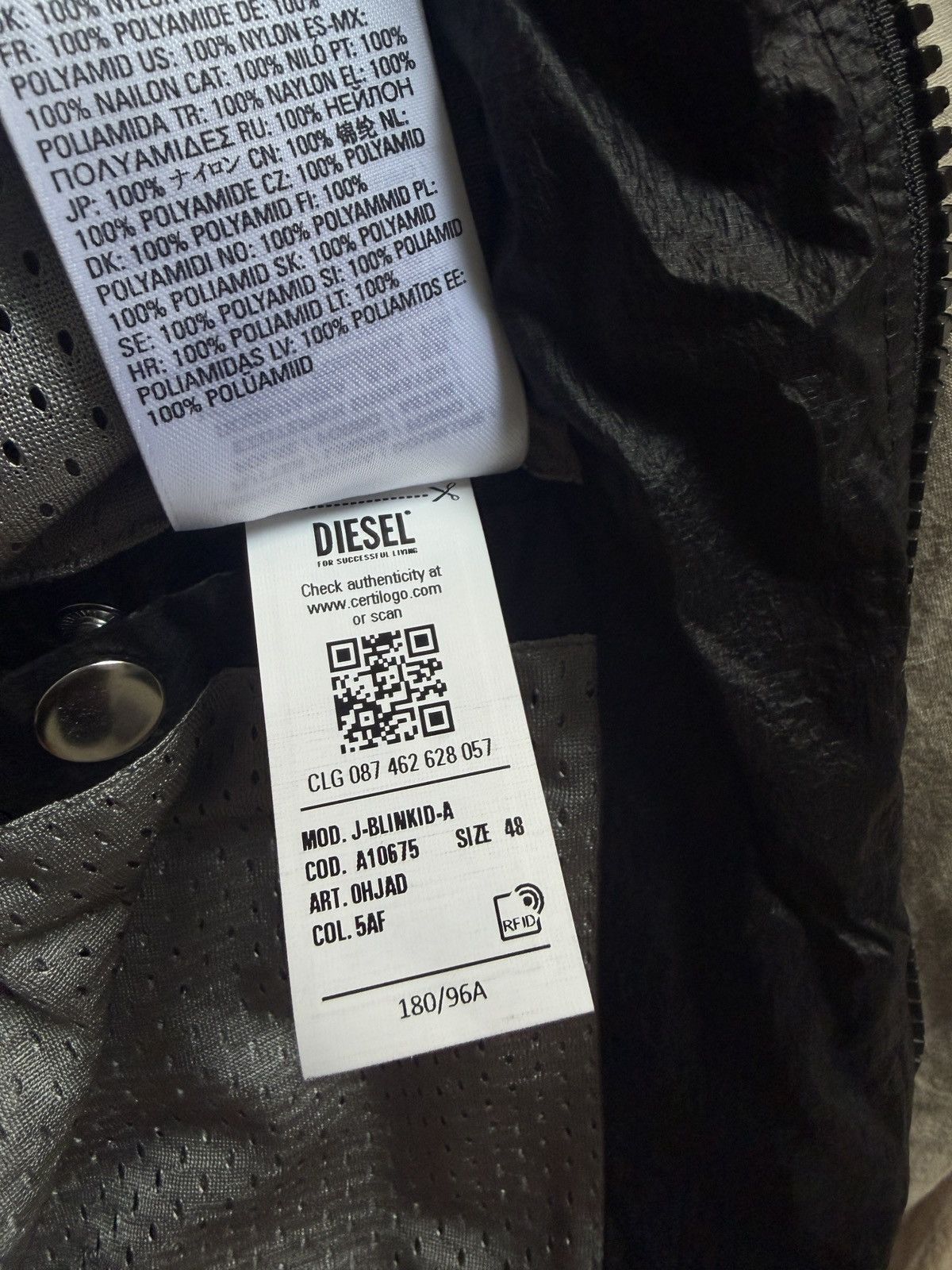 Diesel Diesel Sold Out Motocross-Inspired Nylon Jacket Size US M / EU 48-50 / 2 - 6 Thumbnail