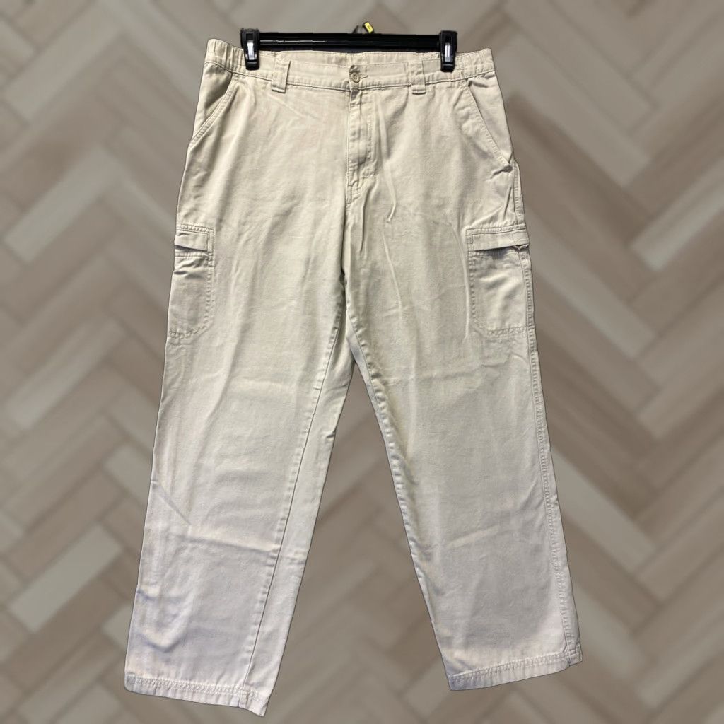 Vintage VINTAGE L.L. Bean Men's Cargo Pants Size 38 Beige Canvas Casual Outdoor 90s Nature Size US 38 / EU 54 - 1 Thumbnail