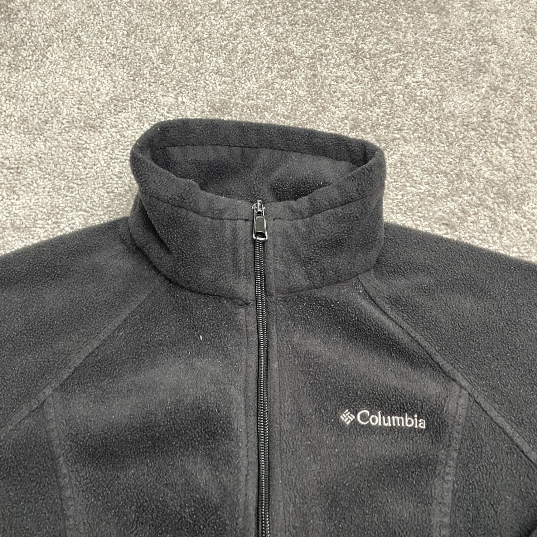 Vintage Columbia Benton Springs Fleece Jacket Womens PM Black Full Zip Outdoor Hiking Size M / US 6-8 / IT 42-44 - 3 Thumbnail