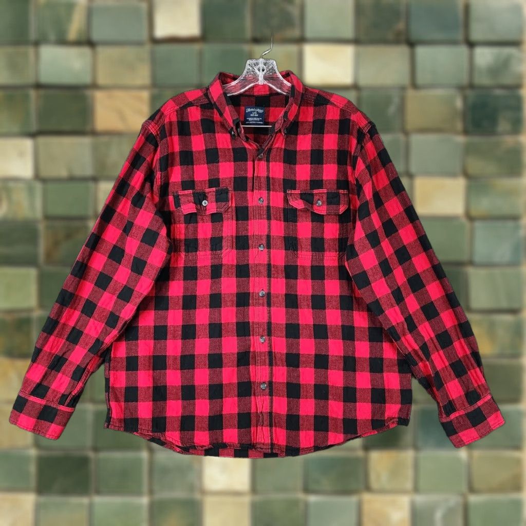 Faded Glory VINTAGE Faded Glory Buffalo Check Flannel Shirt Long Sleeve Size L Men's Red Buffalo Plaid Button-Up Size US L / EU 52-54 / 3 - 1 Thumbnail