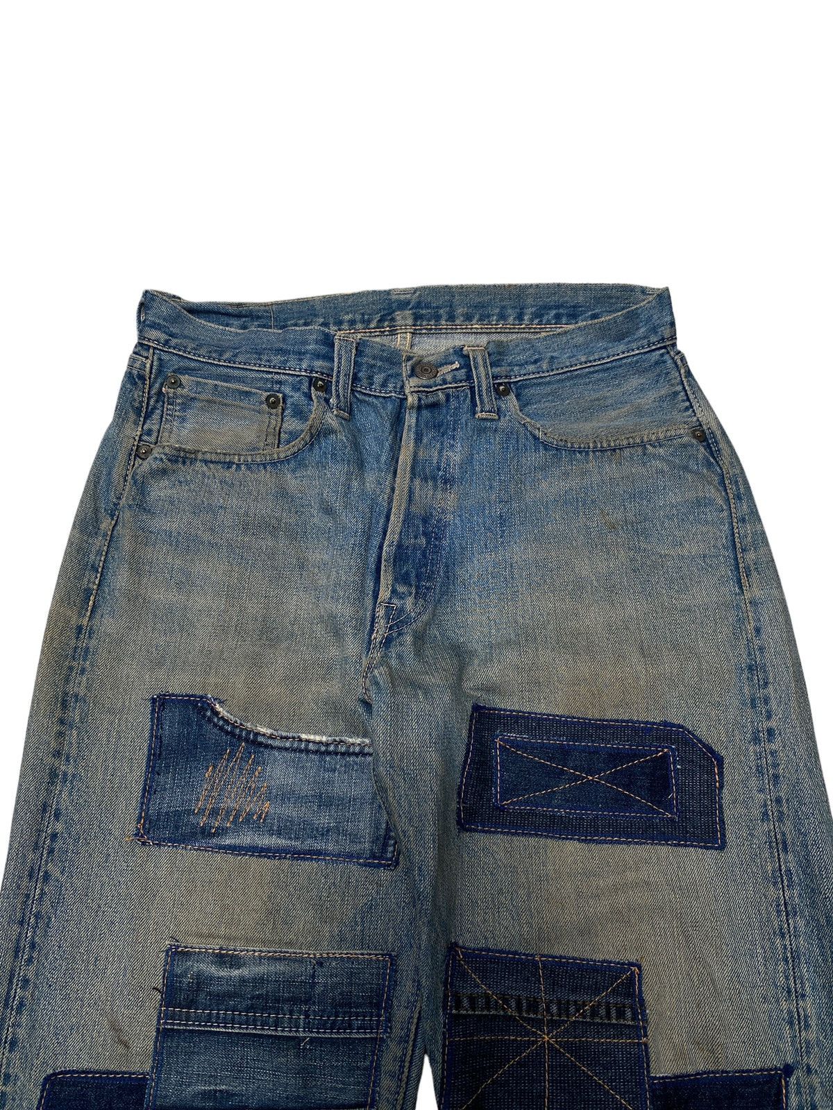 Vintage Vintage Japanese Brand Sugar Cane Pathwork Jeans 1990s Size US 30 / EU 46 - 6 Thumbnail