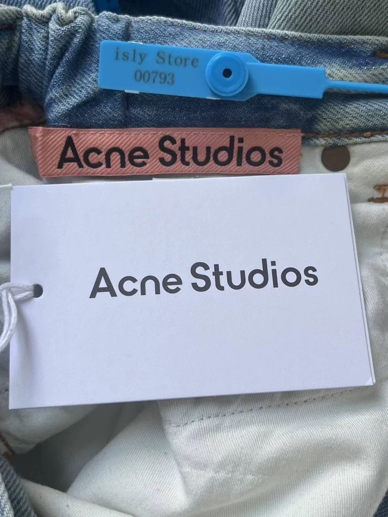 Acne Studios Acne Studios Ice-blue loose washed cotton zipper mid-waist Size US 32 / EU 48 - 3 Thumbnail
