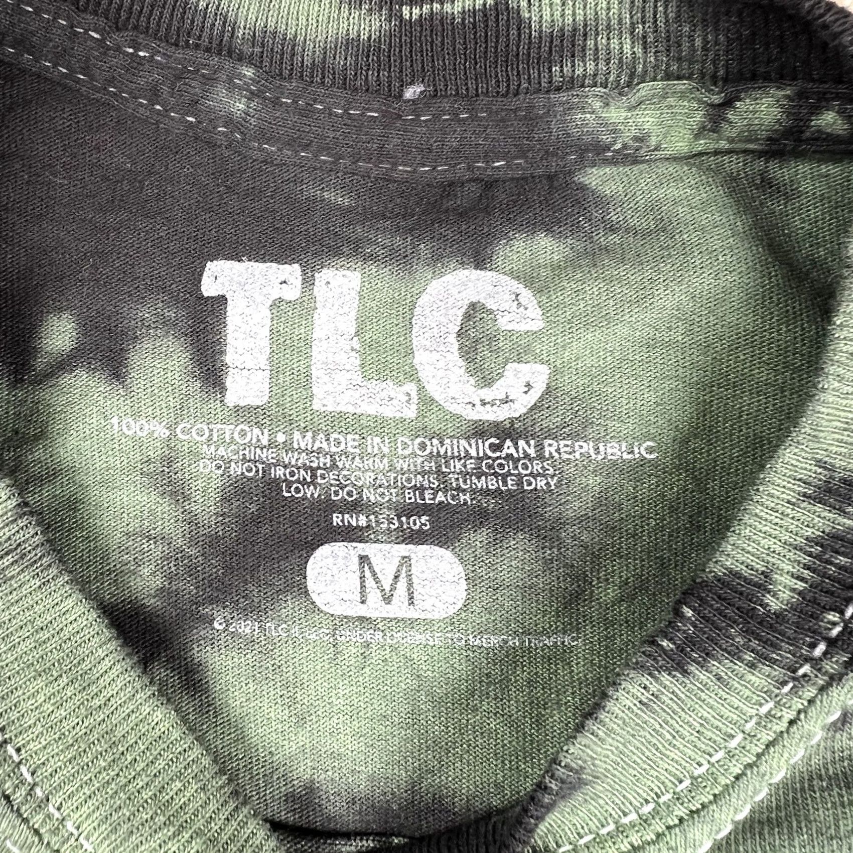 Vintage TLC Crazy Sexy Cool Green Tie Dye Graphic T-Shirt Size US M / EU 48-50 / 2 - 2 Thumbnail