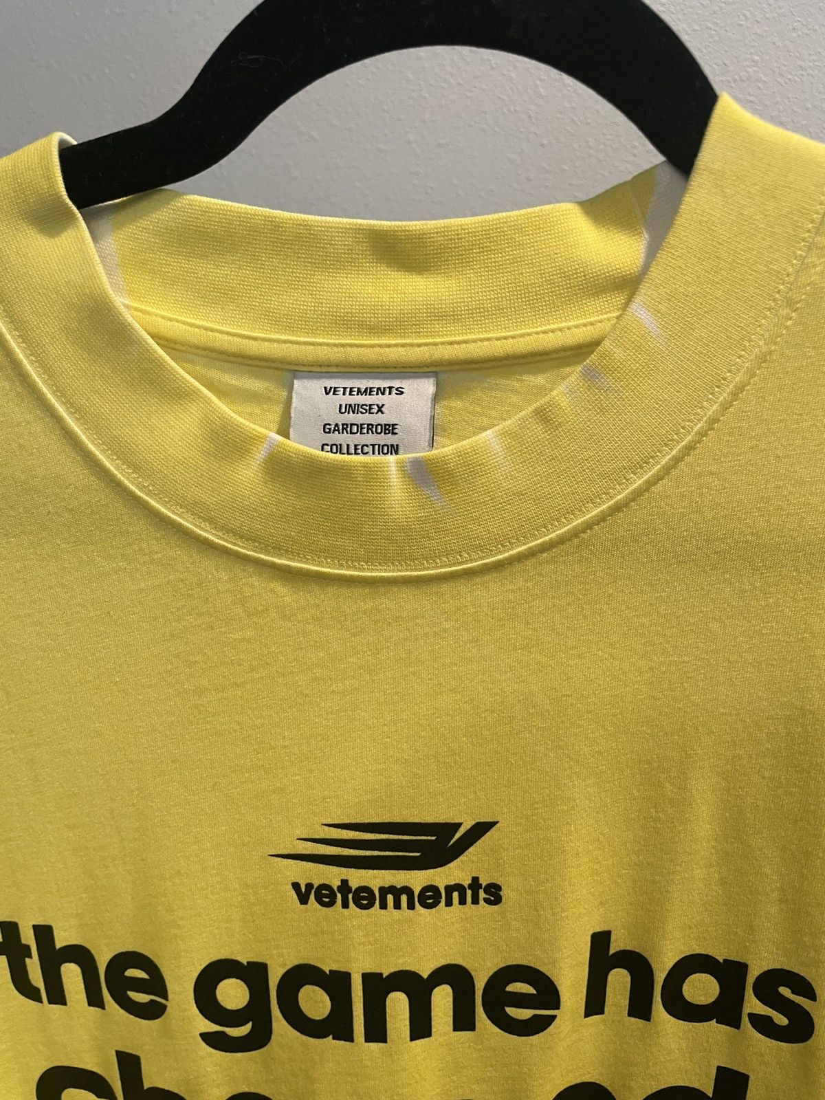 Vetements VETEMENTS👾 Yellow Game Changing Tee Shirt *RARE* Size US M / EU 48-50 / 2 - 12 Thumbnail