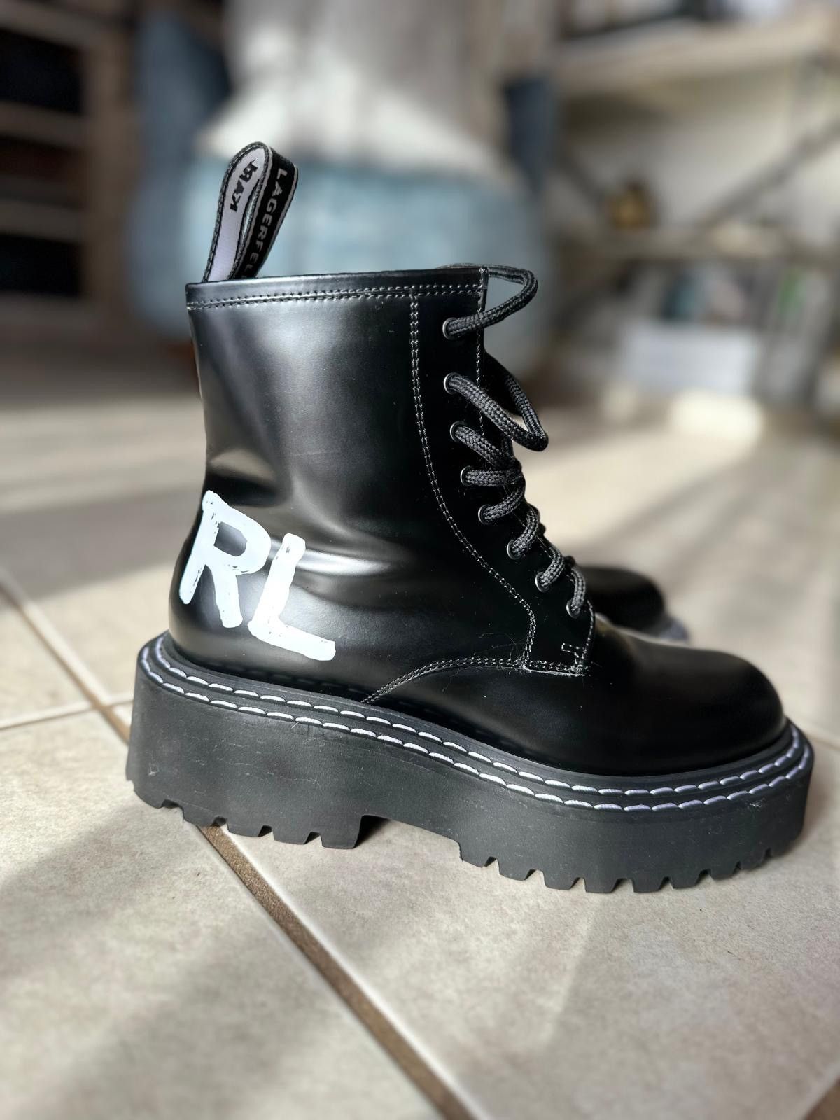Karl Lagerfeld Karl Lagerfeld black leather boots Size US 6 / IT 36 - 3 Thumbnail