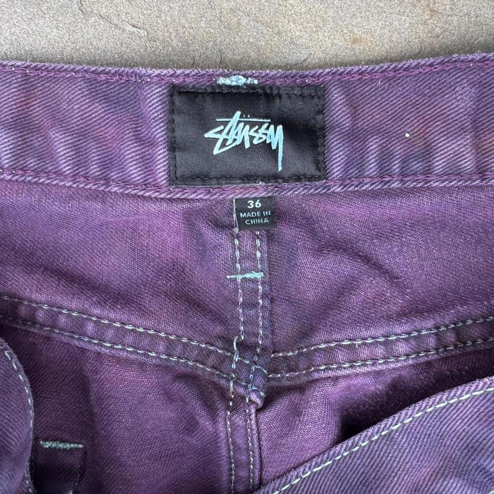 Stussy Double Purple Wash Reworked Stussy Big Ol Jeans Size US 36 / EU 52 - 3 Thumbnail