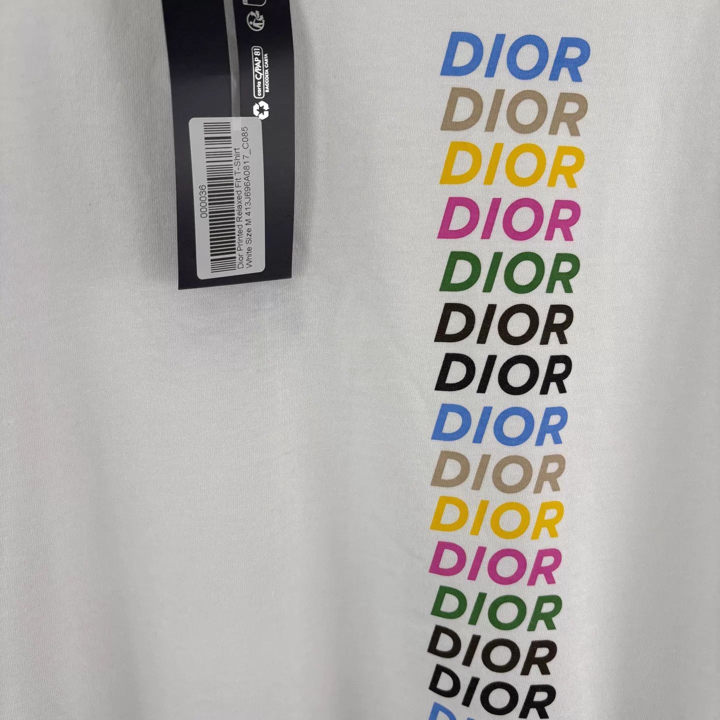 Dior Dior Rainbow Logo White Long Sleeve T-Shirt M Size M / US 6-8 / IT 42-44 - 5 Thumbnail