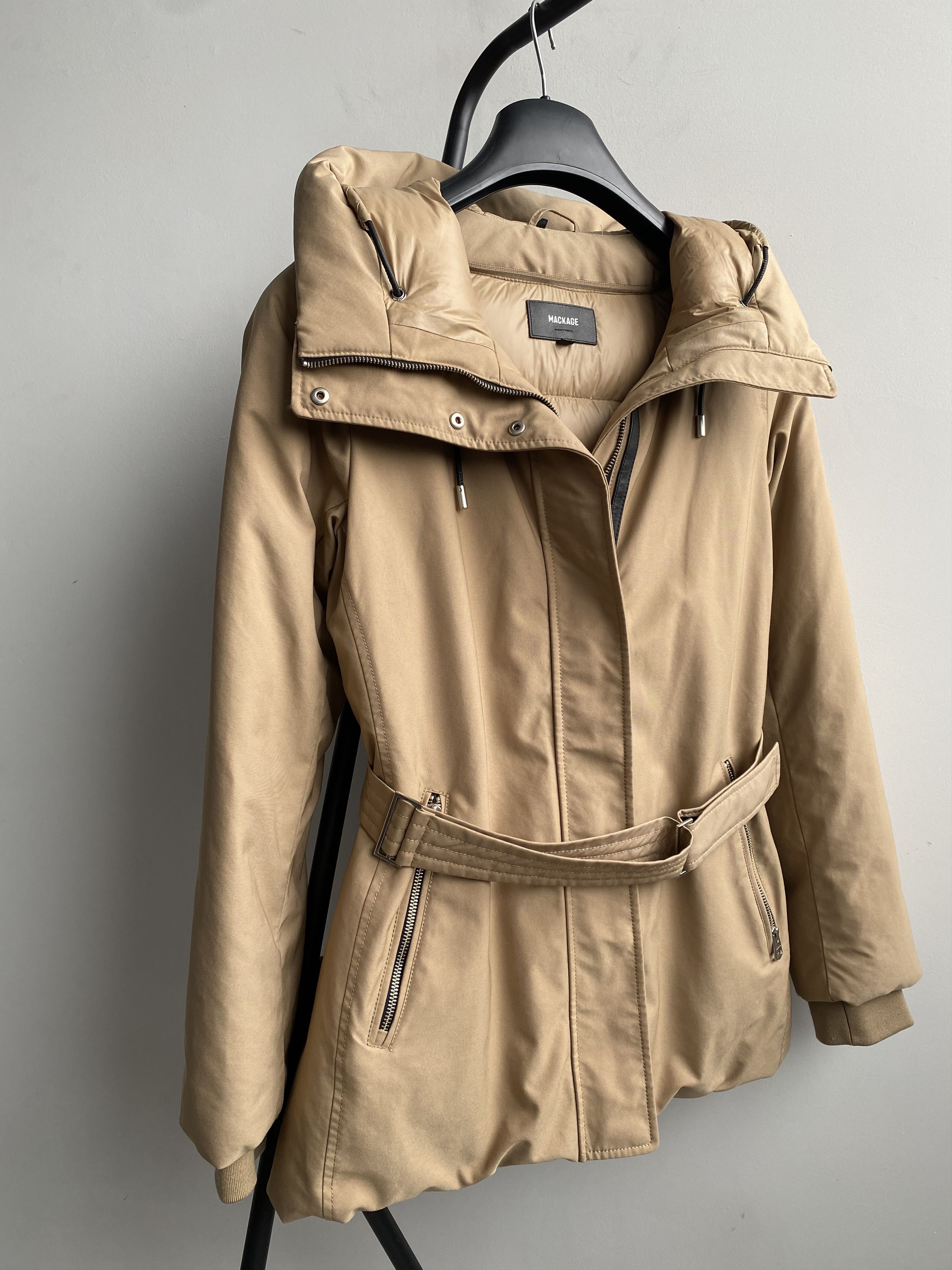 Mackage Mackage Montreal JENI-NF Camel Down Belted Coat rrp1290$ Size M / US 6-8 / IT 42-44 - 1 Thumbnail