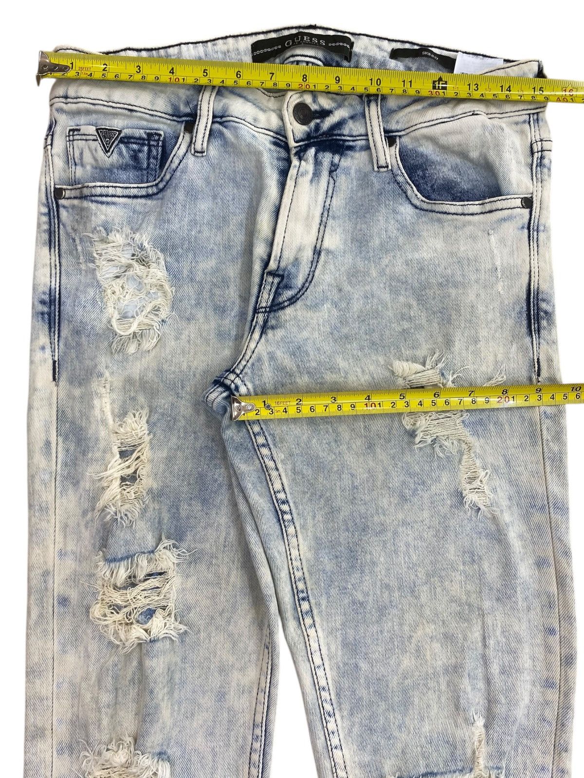 Guess Guess Blue Acid Wash Style Skinny Jeans Size US 30 / EU 46 - 5 Thumbnail