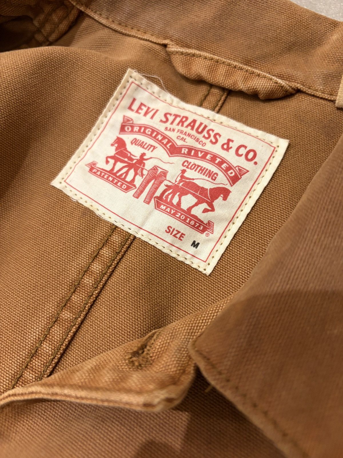 Levi's Levi’s Strauss & Co. Chore Coat — Tan Canvas Size US M / EU 48-50 / 2 - 2 Thumbnail