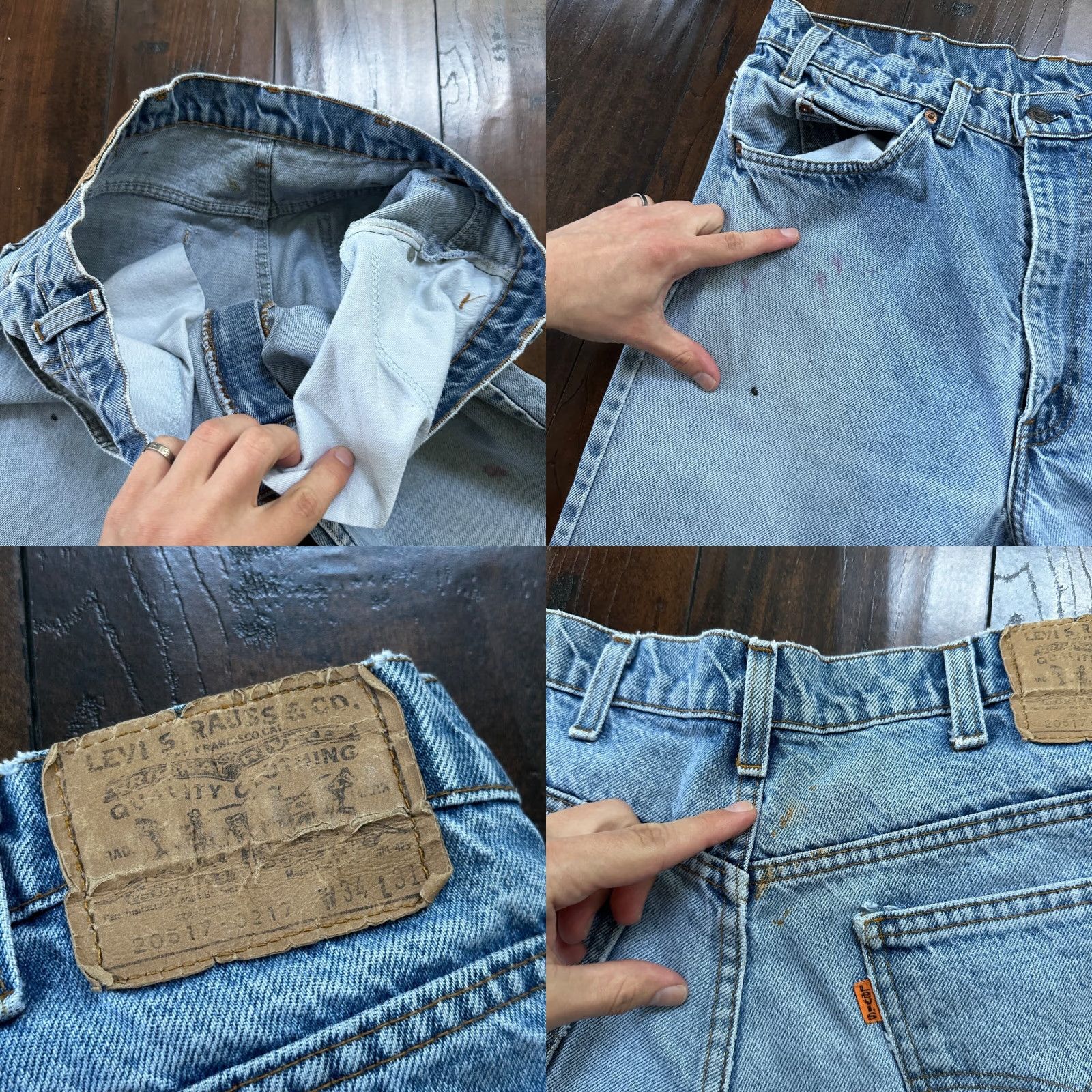 Levi's VINTAGE Levi's 517 Bootcut Blue Jeans 34x31 USA Mens Size US 34 / EU 50 - 8 Thumbnail