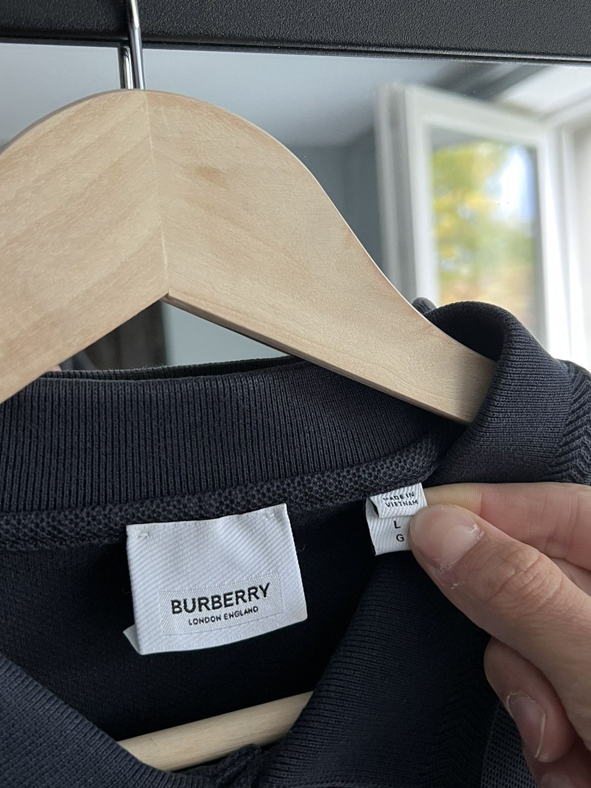 Burberry Burberry Luxury Navy Polo T-shirt Size US L / EU 52-54 / 3 - 7 Thumbnail