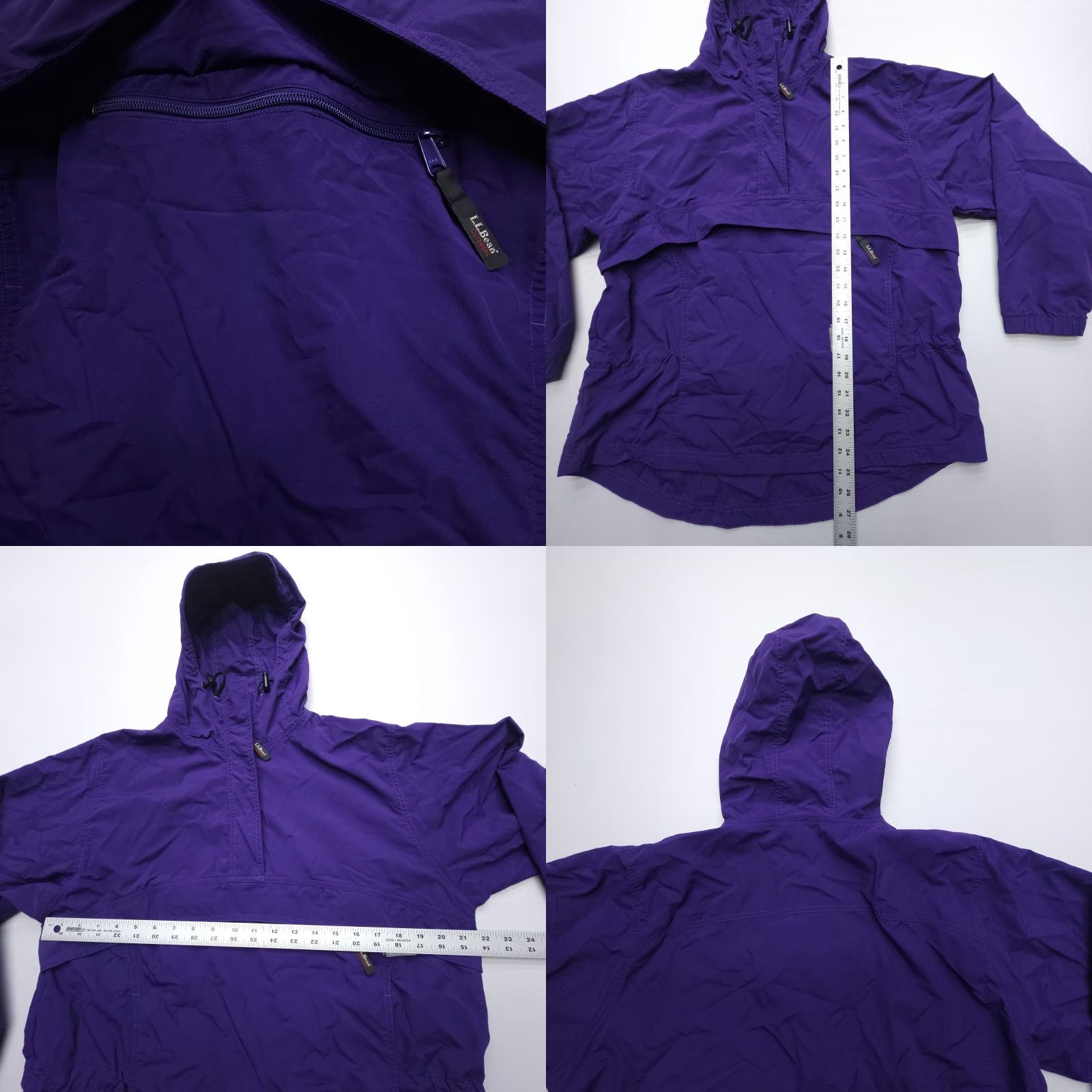 Vintage VINTAGE L.L. Bean Anorak Windbreaker Hooded Jacket Womens Petite Medium Purple 90s Jacket Size M / US 6-8 / IT 42-44 - 8 Thumbnail