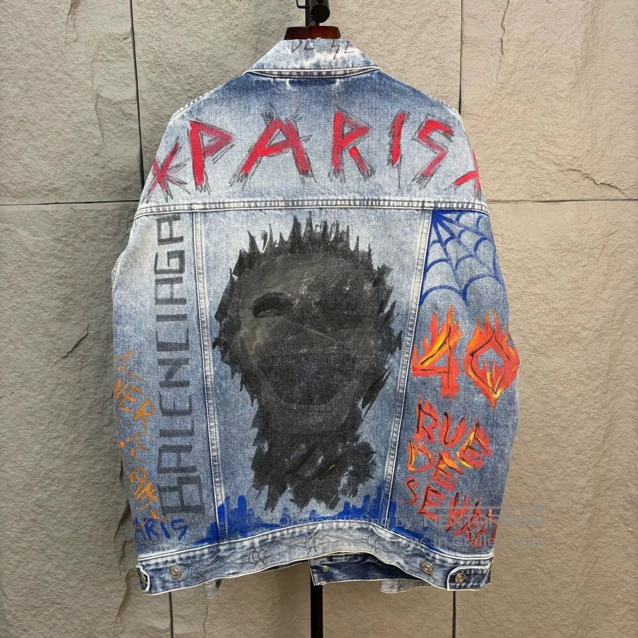 Balenciaga balenciaga graffiti print denim jacket. Size US XS / EU 42 / 0 - 2 Thumbnail