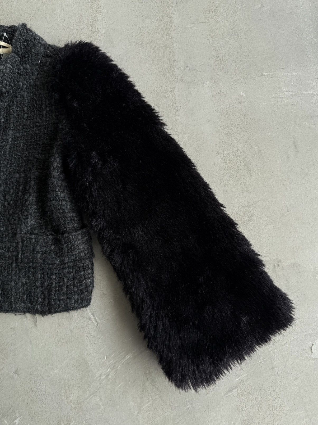 Dolce & Gabbana Archive D&G - Tweed Fur Cropped Jacket Size S / US 4 / IT 40 - 6 Thumbnail