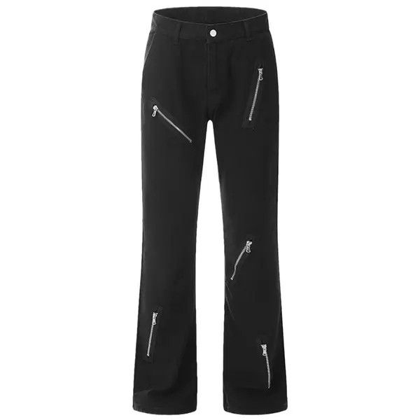 VIBE Black Zipper Flare Pants Size US 30 / EU 46 - 5 Thumbnail
