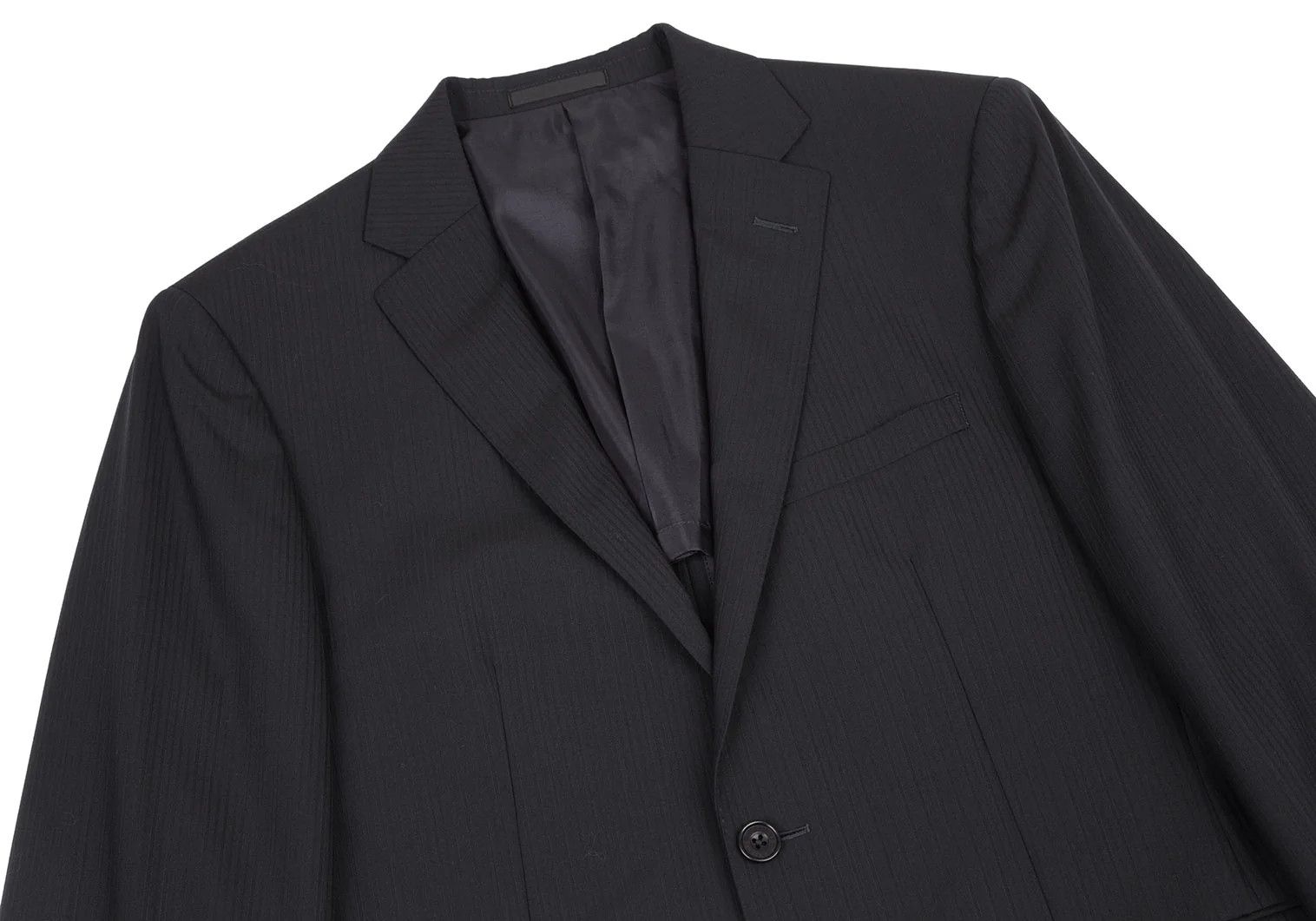 Burberry Wool Stripe Tailored Jacket in Dark Navy 42L Size US XS / EU 42 / 0 - 2 Thumbnail