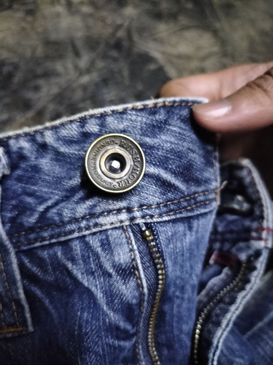 Japanese Brand RUSH HOUR side pocket straight jeans punk style i6w9 Size US 33 - 3 Thumbnail