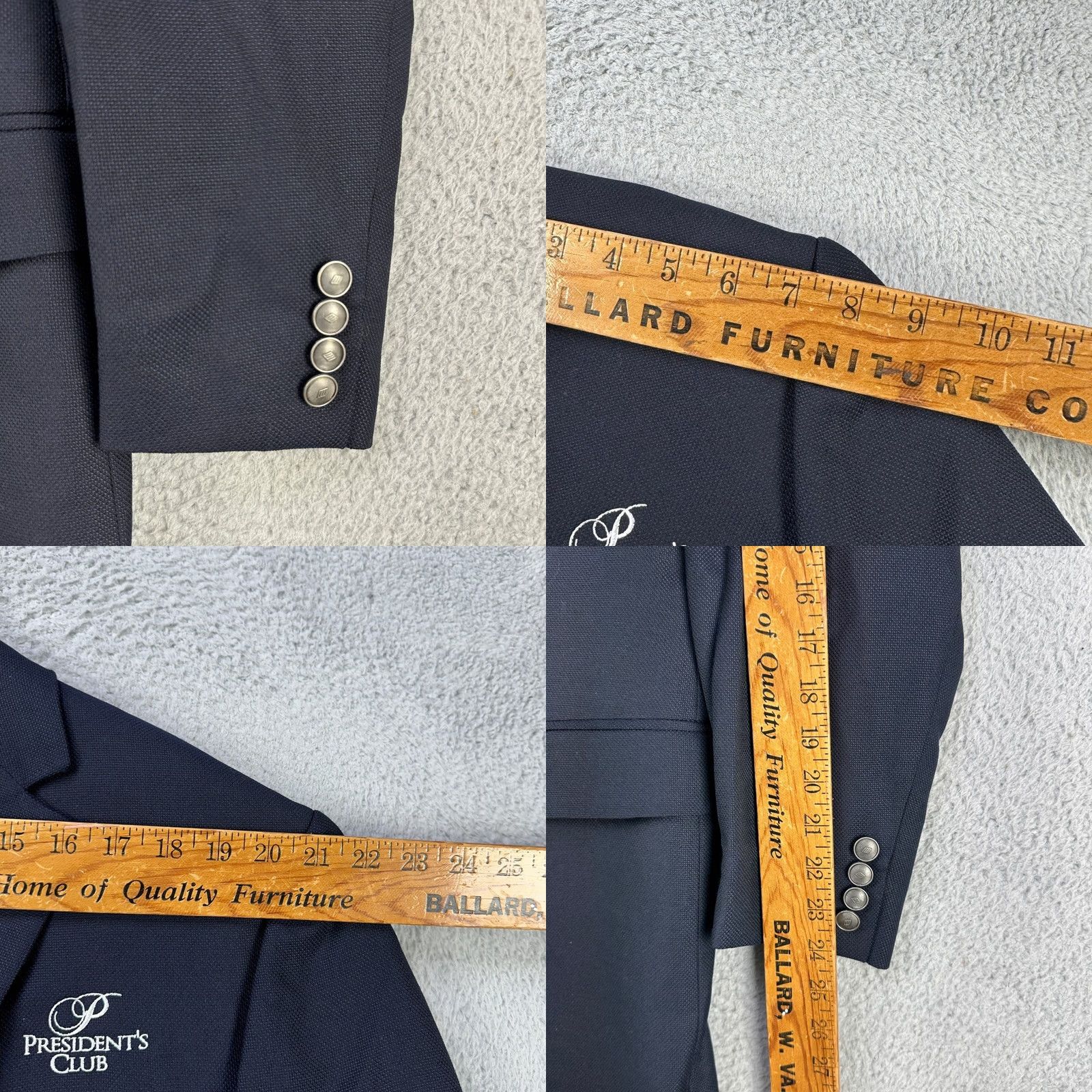 Joseph Abboud Joseph Abboud Sport Coat 100% Wool Blazer Jacket Mens 48R Navy Blue Solid Notch Lapel Two-Button Size 40R - 8 Thumbnail