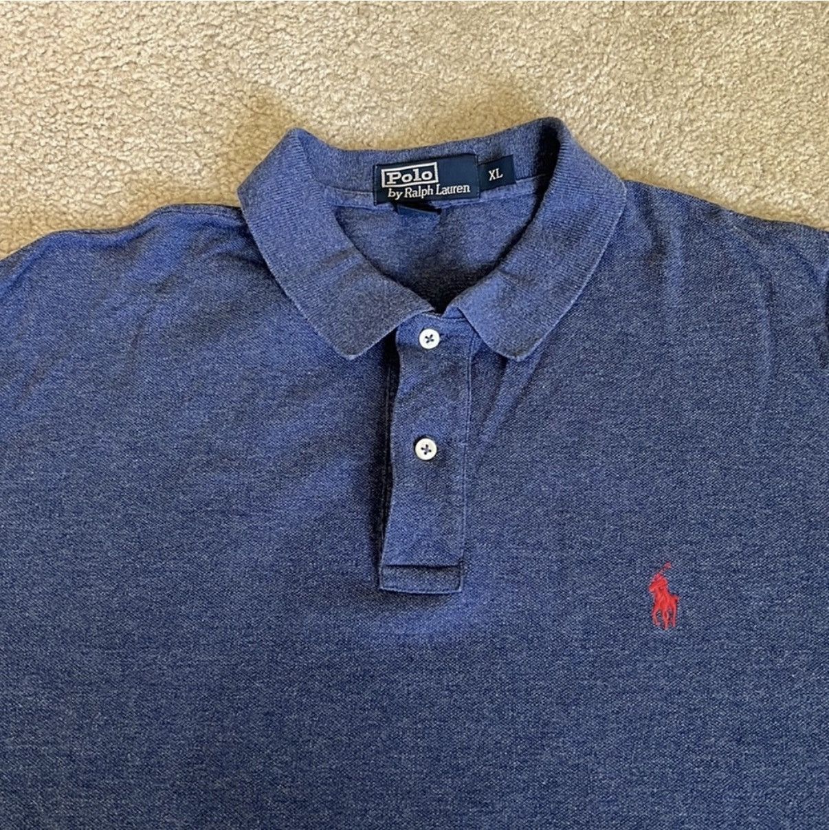 Polo Ralph Lauren Polo Ralph Lauren Blue Polo Long Sleeve Shirt Size US XL / EU 56 / 4 - 2 Thumbnail