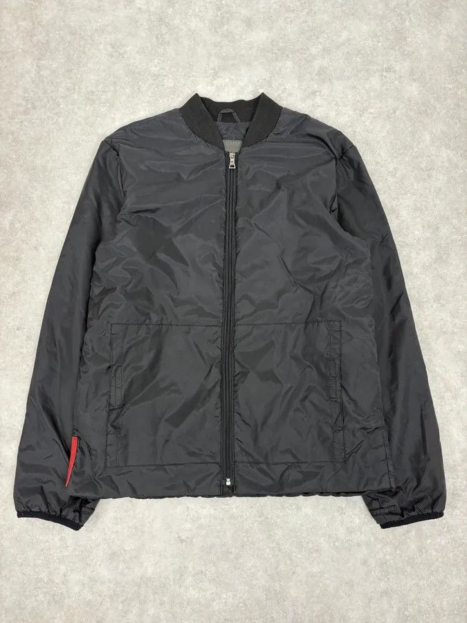 Prada 2000s Prada Black Nylon Bomber Jacket Size US M / EU 48-50 / 2 - 1 Thumbnail