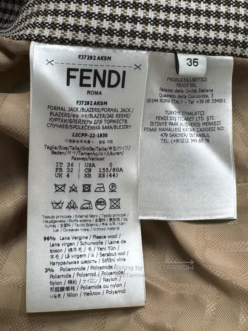 Fendi Fendi Plaid Jacket Size XXS / US 00 / IT 34 - 7 Thumbnail