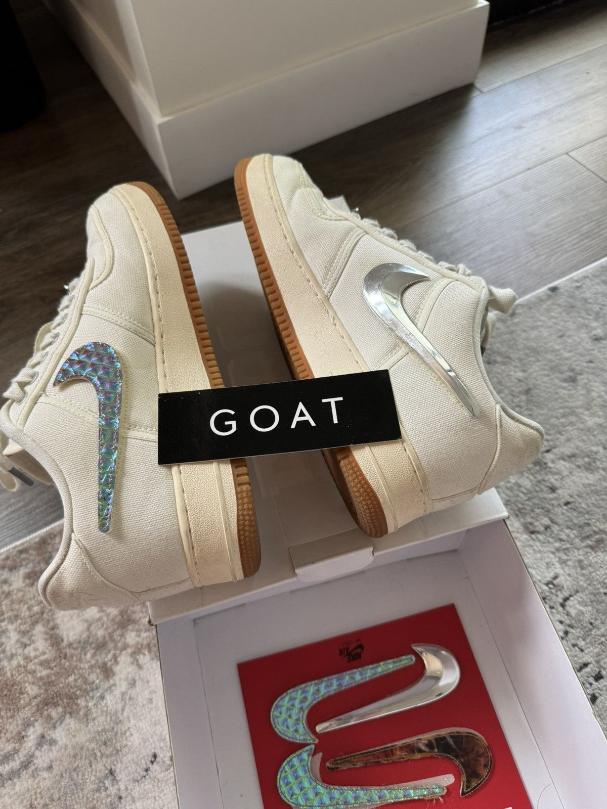 Nike × Travis Scott Travis Scott x Air Force 1 ‘Sail’ Size US 11.5 / EU 44-45 - 1 Thumbnail